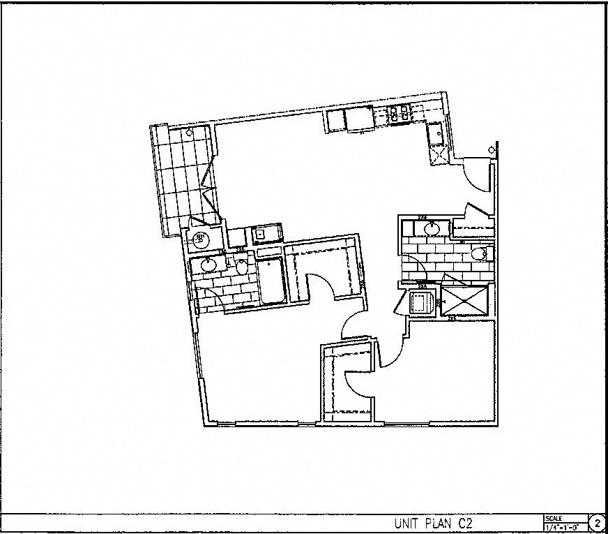 Floor plan for 2 beds, 2 baths, 1142 sqft